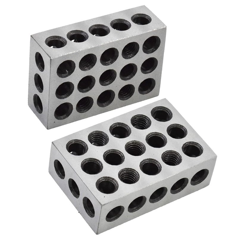 marddpair Parallel Block Set 1 x 2 x 3 Blocks 23 Holes 0.0003 Inch Machinist Fit for Milling Machine - Image 1